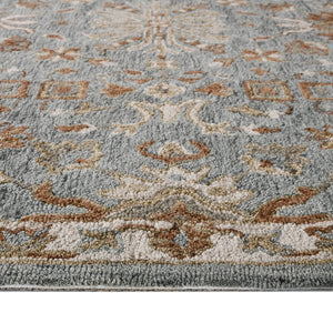 Amer Rugs Lewis Classic Floral Hand-hooked Area Rug In Luxurious New Zealand Wool For Your Elegant Home Decor Blue Wool Lew30203