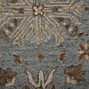 Amer Rugs Lewis Classic Floral Hand-hooked Area Rug In Luxurious New Zealand Wool For Your Elegant Home Decor Blue Wool Lew30203