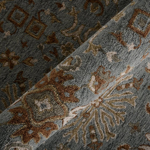 Amer Rugs Lewis Classic Floral Hand-hooked Area Rug In Luxurious New Zealand Wool For Your Elegant Home Decor Blue Wool Lew30203