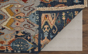 Feizy Rugs Leylan Wool Ikat Area Rug with Soumak Weave for Living and Dining Rooms Blue/Gray/Tan 7'9" x 9'9" LEY0563FBLUMLTF99