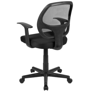 English Elm Flash Ergonomic Mid-Back Mesh Swivel Task Chair for Comfortable All-Day Support in Small Spaces Black LF-118P-T-BK-GG
