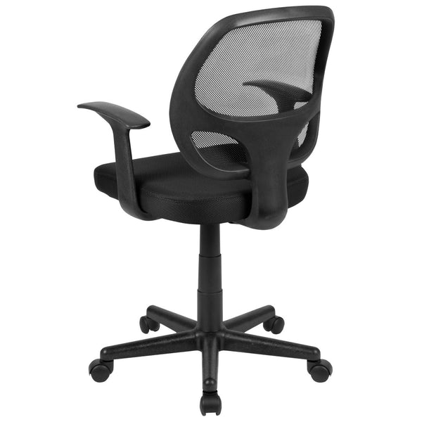 English Elm Flash Ergonomic Mid-Back Mesh Swivel Task Chair for Comfortable All-Day Support in Small Spaces Black LF-118P-T-BK-GG