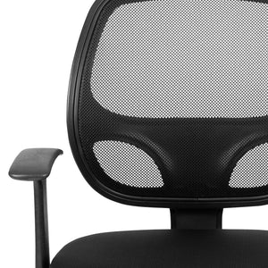 English Elm Flash Ergonomic Mid-Back Mesh Swivel Task Chair for Comfortable All-Day Support in Small Spaces Black LF-118P-T-BK-GG
