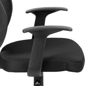 English Elm Flash Ergonomic Mid-Back Mesh Swivel Task Chair for Comfortable All-Day Support in Small Spaces Black LF-118P-T-BK-GG