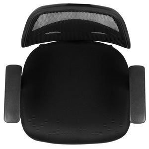 English Elm Flash Ergonomic Mid-Back Mesh Swivel Task Chair for Comfortable All-Day Support in Small Spaces Black LF-118P-T-BK-GG