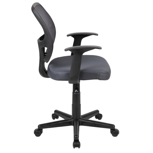 English Elm Flash Ergonomic Mid-Back Mesh Swivel Task Chair for Comfortable All-Day Support in Small Spaces Gray LF-118P-T-GY-GG