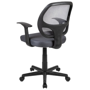 English Elm Flash Ergonomic Mid-Back Mesh Swivel Task Chair for Comfortable All-Day Support in Small Spaces Gray LF-118P-T-GY-GG