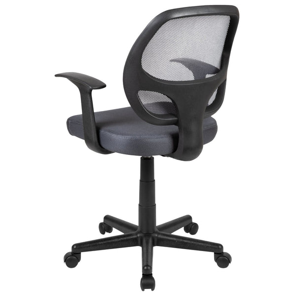 English Elm Flash Ergonomic Mid-Back Mesh Swivel Task Chair for Comfortable All-Day Support in Small Spaces Gray LF-118P-T-GY-GG