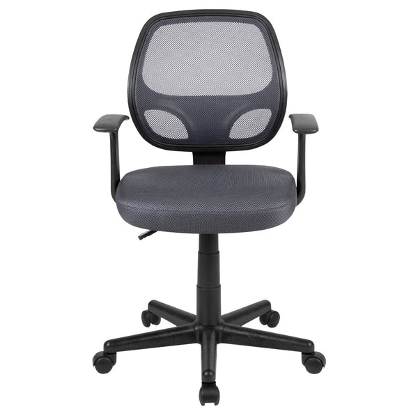 English Elm Flash Ergonomic Mid-Back Mesh Swivel Task Chair for Comfortable All-Day Support in Small Spaces Gray LF-118P-T-GY-GG