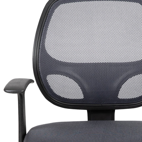 English Elm Flash Ergonomic Mid-Back Mesh Swivel Task Chair for Comfortable All-Day Support in Small Spaces Gray LF-118P-T-GY-GG