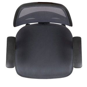 English Elm Flash Ergonomic Mid-Back Mesh Swivel Task Chair for Comfortable All-Day Support in Small Spaces Gray LF-118P-T-GY-GG