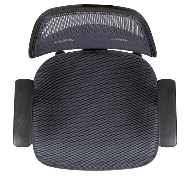 English Elm Flash Ergonomic Mid-Back Mesh Swivel Task Chair for Comfortable All-Day Support in Small Spaces Gray LF-118P-T-GY-GG