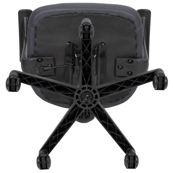 English Elm Flash Ergonomic Mid-Back Mesh Swivel Task Chair for Comfortable All-Day Support in Small Spaces Gray LF-118P-T-GY-GG