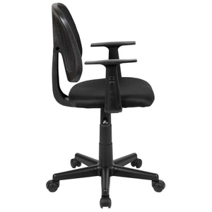 English Elm Flash Fundamentals Mid-Back Mesh Office Chair - Breathable Design with Pivot Back and Lumbar Support Black LF-134-A-BK-GG