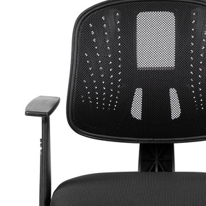 English Elm Flash Fundamentals Mid-Back Mesh Office Chair - Breathable Design with Pivot Back and Lumbar Support Black LF-134-A-BK-GG