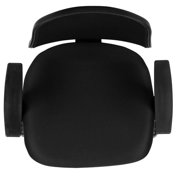 English Elm Flash Fundamentals Mid-Back Mesh Office Chair - Breathable Design with Pivot Back and Lumbar Support Black LF-134-A-BK-GG