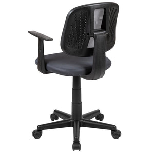 English Elm Flash Fundamentals Mid-Back Mesh Office Chair - Breathable Design with Pivot Back and Lumbar Support Gray LF-134-A-GY-GG