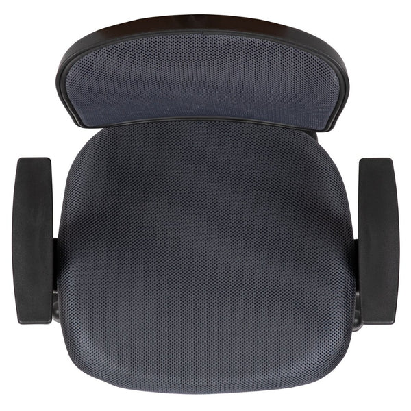 English Elm Flash Fundamentals Mid-Back Mesh Office Chair - Breathable Design with Pivot Back and Lumbar Support Gray LF-134-A-GY-GG