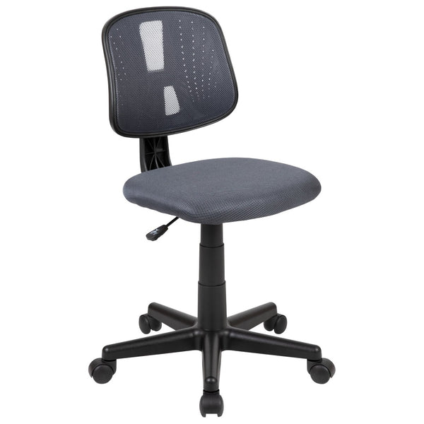English Elm Flash Fundamentals Mid-Back Mesh Task Chair with Pivot Back for Enhanced Comfort and Support Gray LF-134-GY-GG