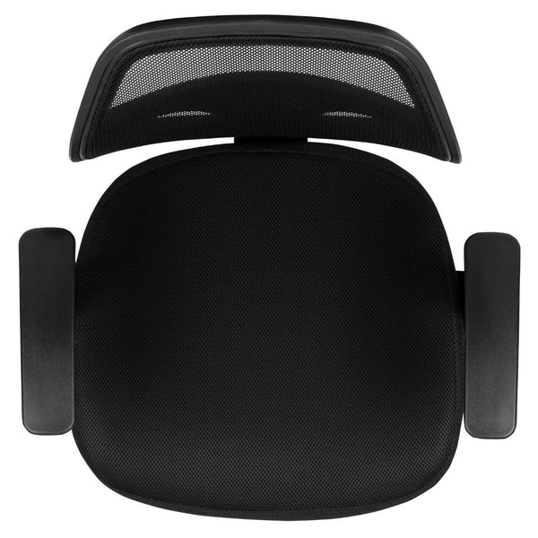 English Elm Mallard Ergonomic Mid-Back Black Mesh Task Chair with Lumbar Support & T-Arms for Office Comfort LF-W-118A-BK-GG