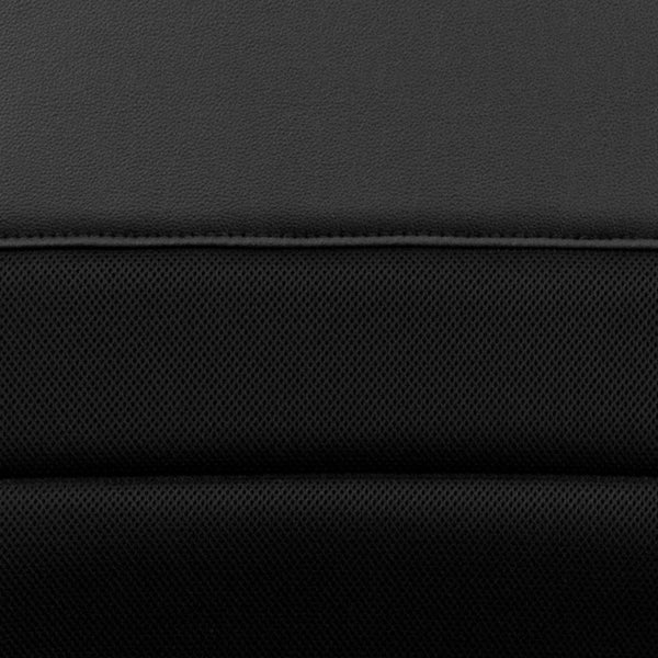 English Elm Manor Mid-Back Task Chair in Black LeatherSoft & Mesh - Comfortable Swivel Office Seating Solution LF-W-61B-2-GG