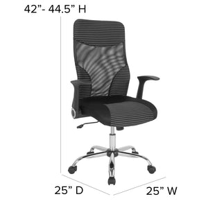 English Elm Milford High Back Office Chair - Ergonomic Mesh Design for Comfort, Support, and Modern Style LF-W-83A-GG