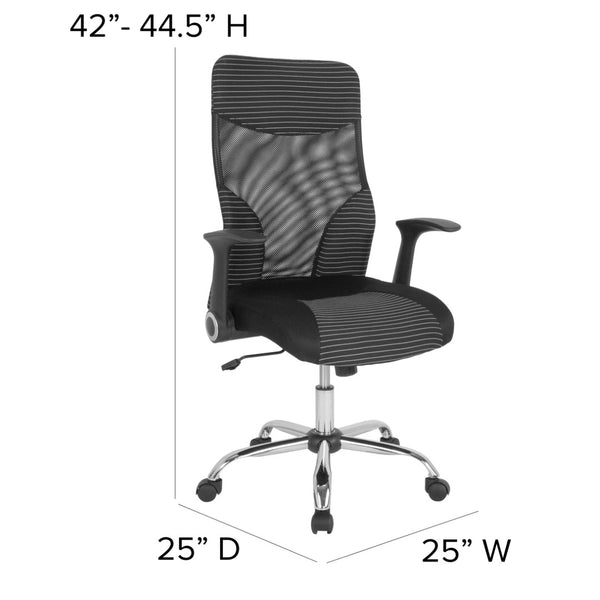 English Elm Milford High Back Office Chair - Ergonomic Mesh Design for Comfort, Support, and Modern Style LF-W-83A-GG