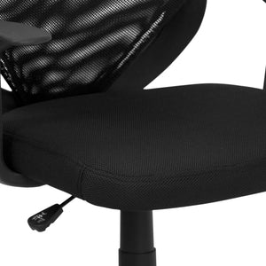 English Elm Norris Ergonomic Mid-Back Black Mesh Task Chair with Lumbar Support & T-Arms for Comfort & Style LF-W-95A-BK-GG