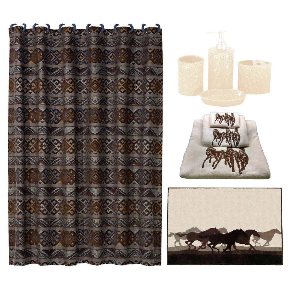 Hiend Accents Cream Savannah Bathroom Lifestyle Set – 9-piece Nature-inspired Collection For Elegant Decor Cream Shower Curtain, 100% Polyester. Towel Set, 95% Cotton,5% Polyester. Bathroom Set, Ceramic. Rug, 100% Acrylic With Anti,Slip Latex Backing. Lf4001b1-os-cr