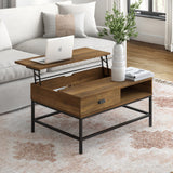 CorLiving Fort Worth Brown Wood Grain Finish Lift Top Coffee Table Brown LFF-270-C