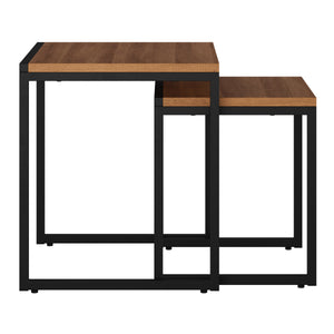 CorLiving Square Nesting Side Tables Brown LFF-390-C