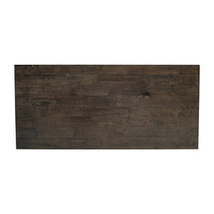 English Elm Jasper Farmhouse Solid Wood Coffee Table with X-Frame Design, Storage Shelf, and Floor Protection Dark Gray LFS-2007-DKGRY-GG