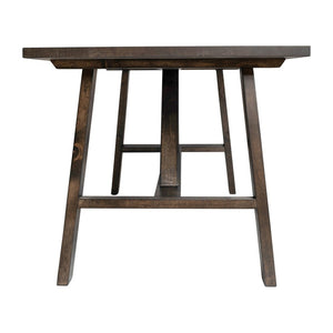 English Elm Eli Solid Wood Farmhouse Coffee Table - Durable Trestle Design for Charming Living Room Centerpiece Dark Gray LFS-2013-DKGRY-GG