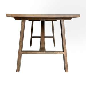 English Elm Eli Solid Wood Farmhouse Coffee Table - Durable Trestle Design for Charming Living Room Centerpiece Rustic Brown LFS-2013-RSTBRN-GG