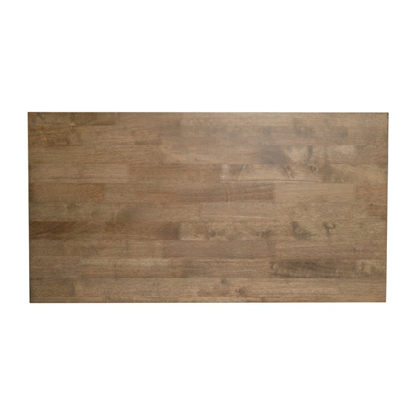 English Elm Eli Solid Wood Farmhouse Coffee Table - Durable Trestle Design for Charming Living Room Centerpiece Rustic Brown LFS-2013-RSTBRN-GG