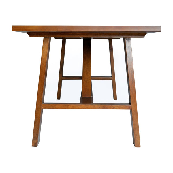 English Elm Eli Solid Wood Farmhouse Coffee Table - Durable Trestle Design for Charming Living Room Centerpiece Walnut LFS-2013-WAL-GG