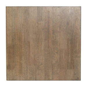 English Elm Eli Solid Wood Farmhouse End Table - Stylish Trestle Design for Compact Spaces & Versatile Use Rustic Brown LFS-4005-RSTBRN-GG