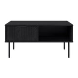 CorLiving Lysander Black Fluted Coffee Table LFT-510-C