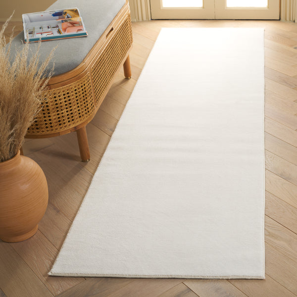 Safavieh Loft Elegant Area Rug – Modern Solid Design, Durable Polyester, Washable, Slip-resistant Backing Ivory Polyester Lft315a-68