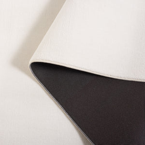 Safavieh Loft Elegant Area Rug – Modern Solid Design, Durable Polyester, Washable, Slip-resistant Backing Ivory Polyester Lft315a-68