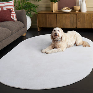 Safavieh Loft Elegant Area Rug – Modern Solid Design, Durable Polyester, Washable, Slip-resistant Backing Ivory Polyester Lft315a-68