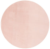 Safavieh Loft 315 Power Loomed Solid & Tonal Rug Peach 6' x 6' Round