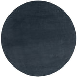 Safavieh Loft 315 Power Loomed Solid & Tonal Rug Dark Grey 6' x 6' Round