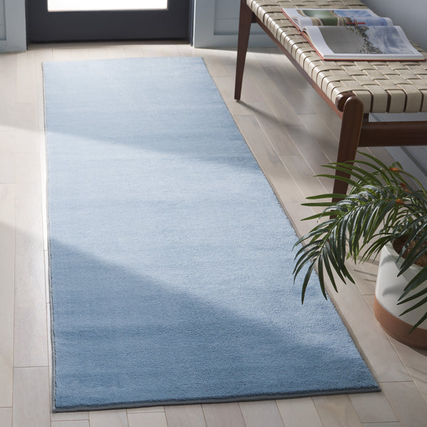 Safavieh Loft Elegant Area Rug – Modern Solid Design, Durable Polyester, Washable, Slip-resistant Backing Light Blue Polyester Lft315l-4sq