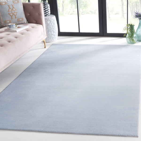 Safavieh Loft Elegant Area Rug – Modern Solid Design, Durable Polyester, Washable, Slip-resistant Backing Light Blue Polyester Lft315l-4sq