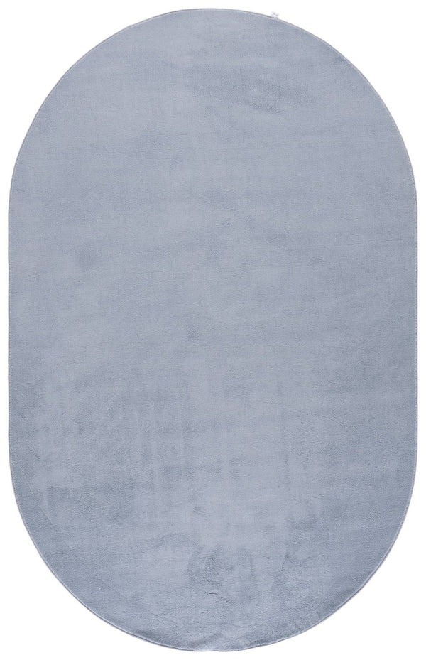 Safavieh Loft Oval Polyester Area Rug Solid Tonal Washable Pile for Bedroom or Living Room Light Blue 5'-0" x 8'-0" LFT315L-5OV
