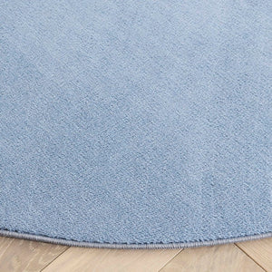 Safavieh Loft Oval Polyester Area Rug Solid Tonal Washable Pile for Bedroom or Living Room Light Blue 5'-0" x 8'-0" LFT315L-5OV