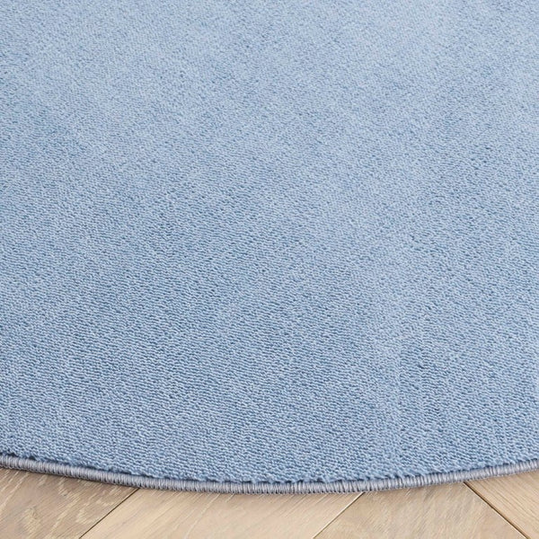 Safavieh Loft Oval Polyester Area Rug Solid Tonal Washable Pile for Bedroom or Living Room Light Blue 5'-0" x 8'-0" LFT315L-5OV