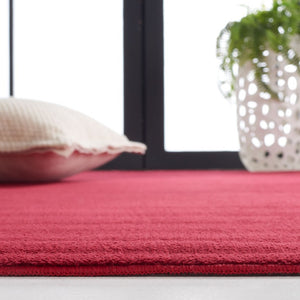 Safavieh Loft Oval Polyester Area Rug Solid Tonal Washable Pile for Bedroom or Living Room Red 8'-0" x 8'-0" - B LFT315Q-8SQ