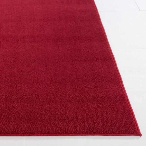 Safavieh Loft Oval Polyester Area Rug Solid Tonal Washable Pile for Bedroom or Living Room Red 8'-0" x 8'-0" - B LFT315Q-8SQ
